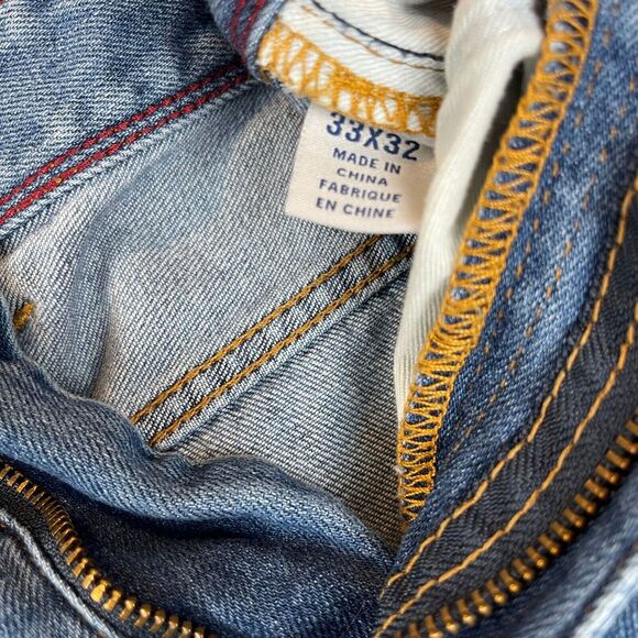 Tommy Bahama Jeans Mens 33x32 Blue Straight Mid Rise Medium Wash Denim act 32x28 - Picture 5 of 11